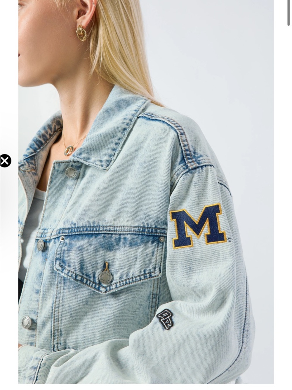 University of Michigan Hype & Vice Jean Jacket - Picture 3 of 7